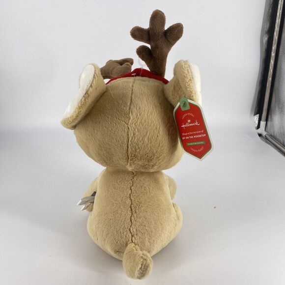 NEW Hallmark Christmas Singing Chihuahua Puppy Dog Plush Musical Reindeer - Picture 4 of 7